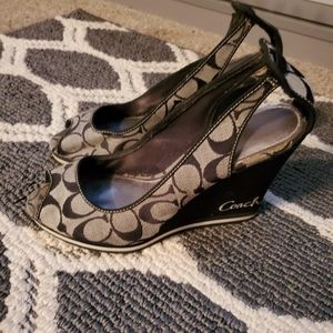 Coach wedge sandals